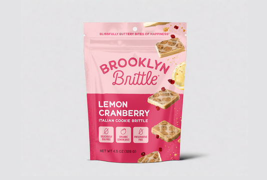 Italian Cookie Brittle – Lemon Cranberry | Pouch Bag