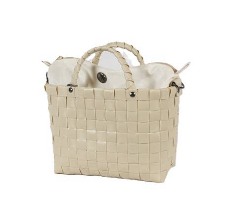 Dash Recycled Handwoven Crossbody Bag - Pale Grey