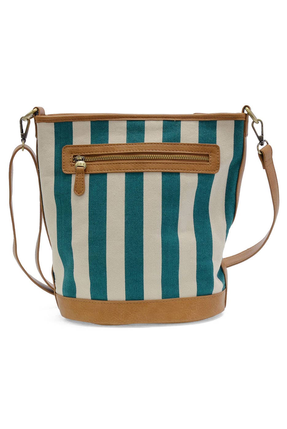 Black Awning Stripe Bucket Canvas Bag