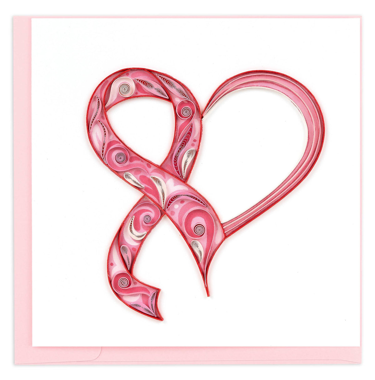 Quilling Card - Quilled Breast Cancer Awareness Greeting Card