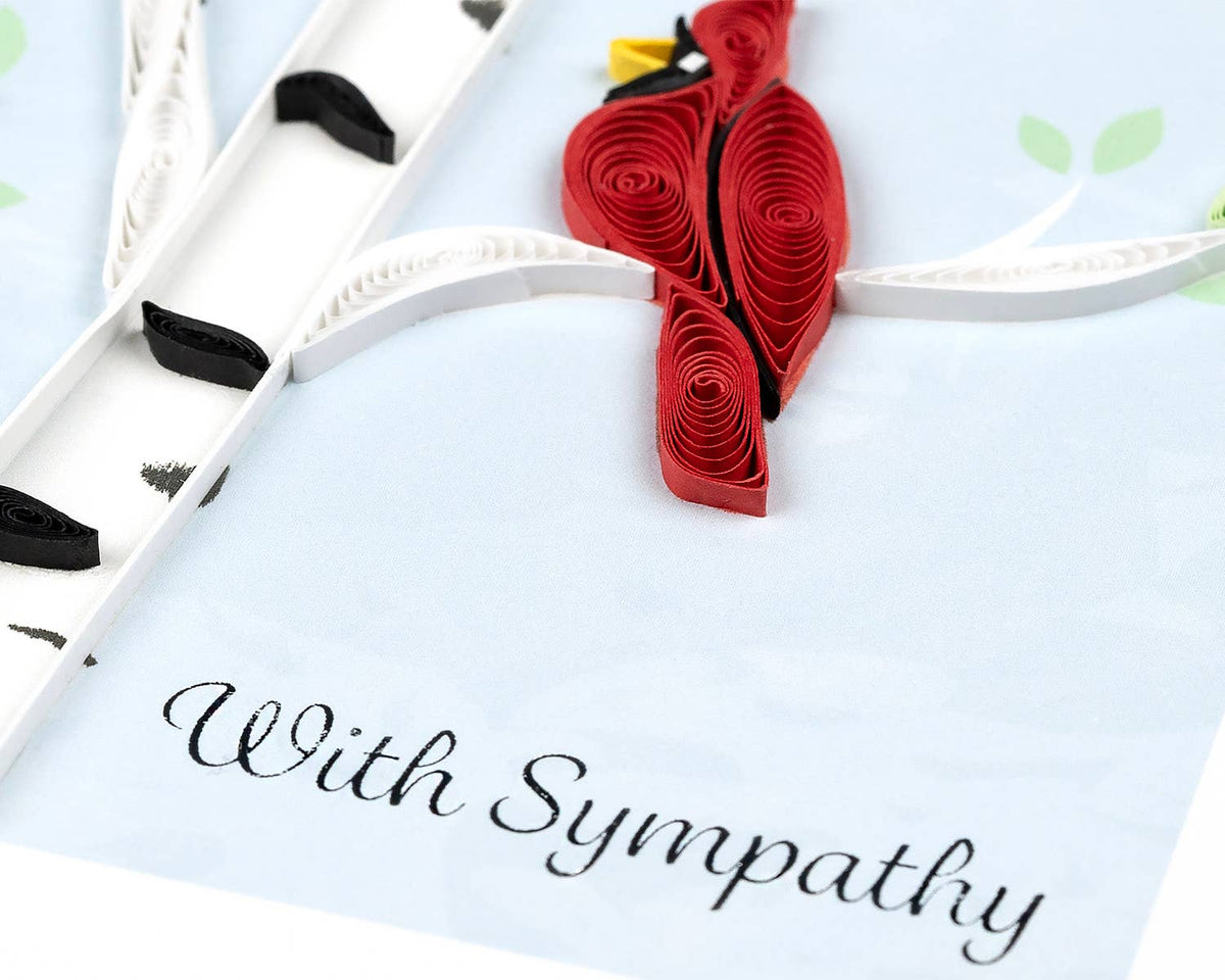 Quilling Card - Cardinal Sympathy