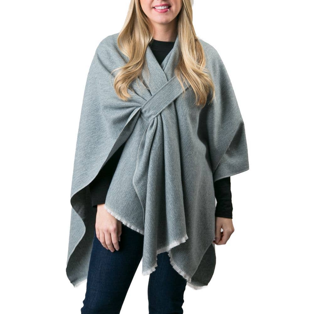 Top It Off - Oversized Keyhole Wrap - Fall 2024: Khaki