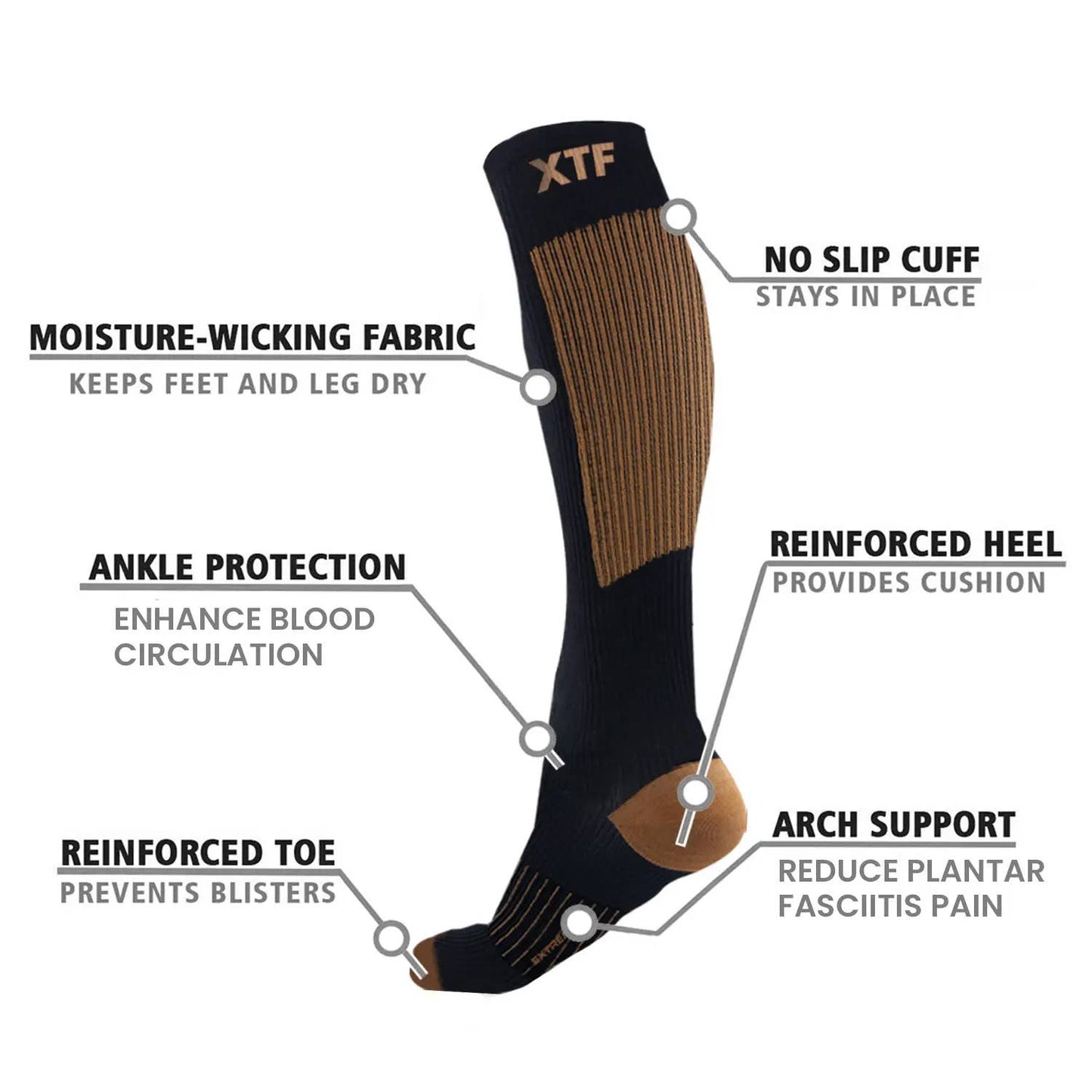 Knee-High Compression Socks - Large/X-Large (1 Pair- Assorted Designs)
