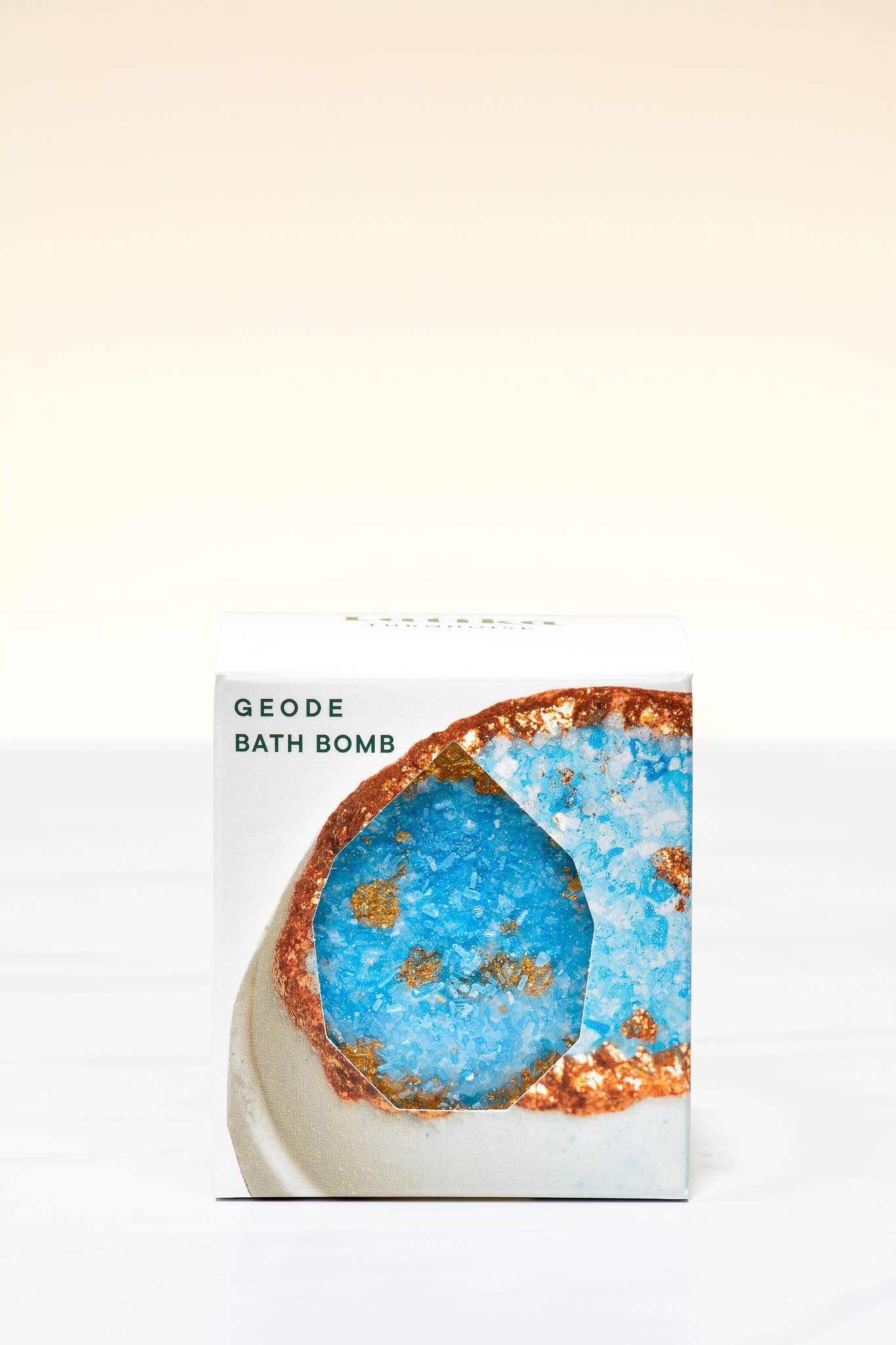 Crystal Bath Bomb - Turquoise - Blue + Gold