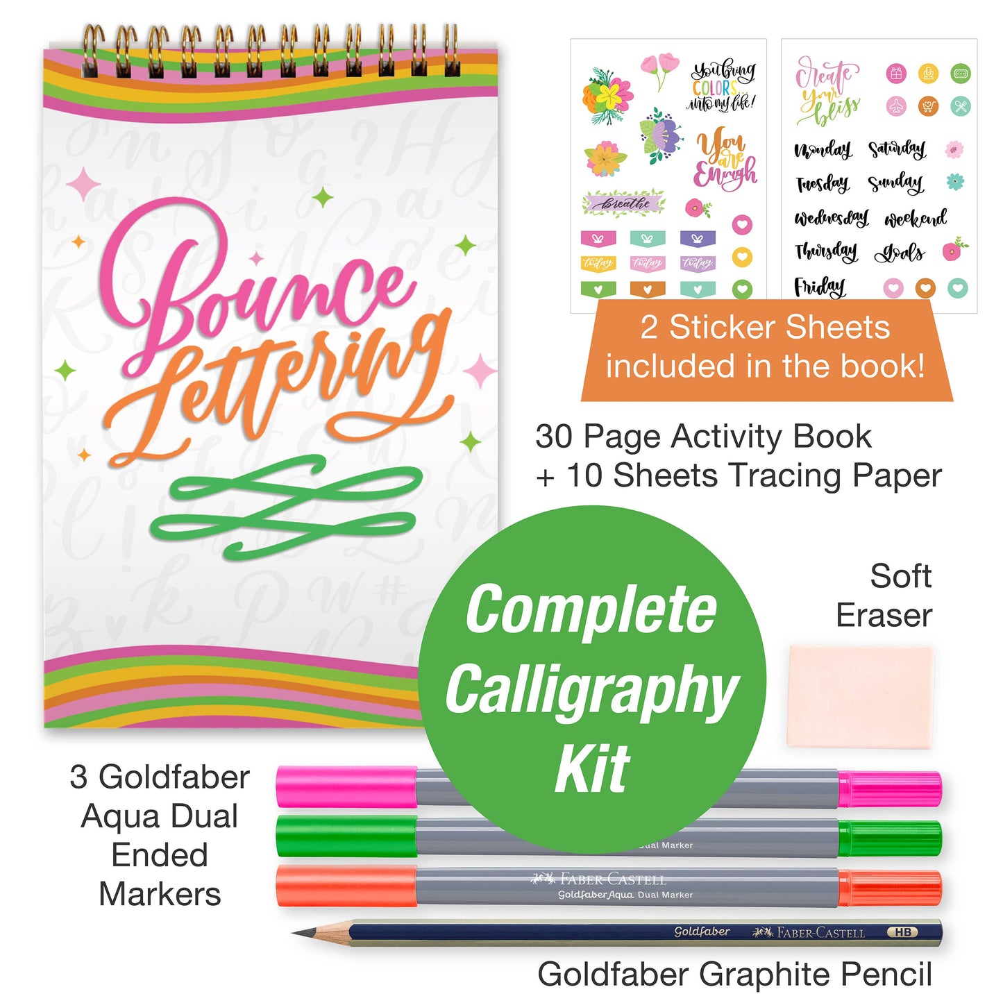 Bounce Lettering DIY Hand Lettering Kit