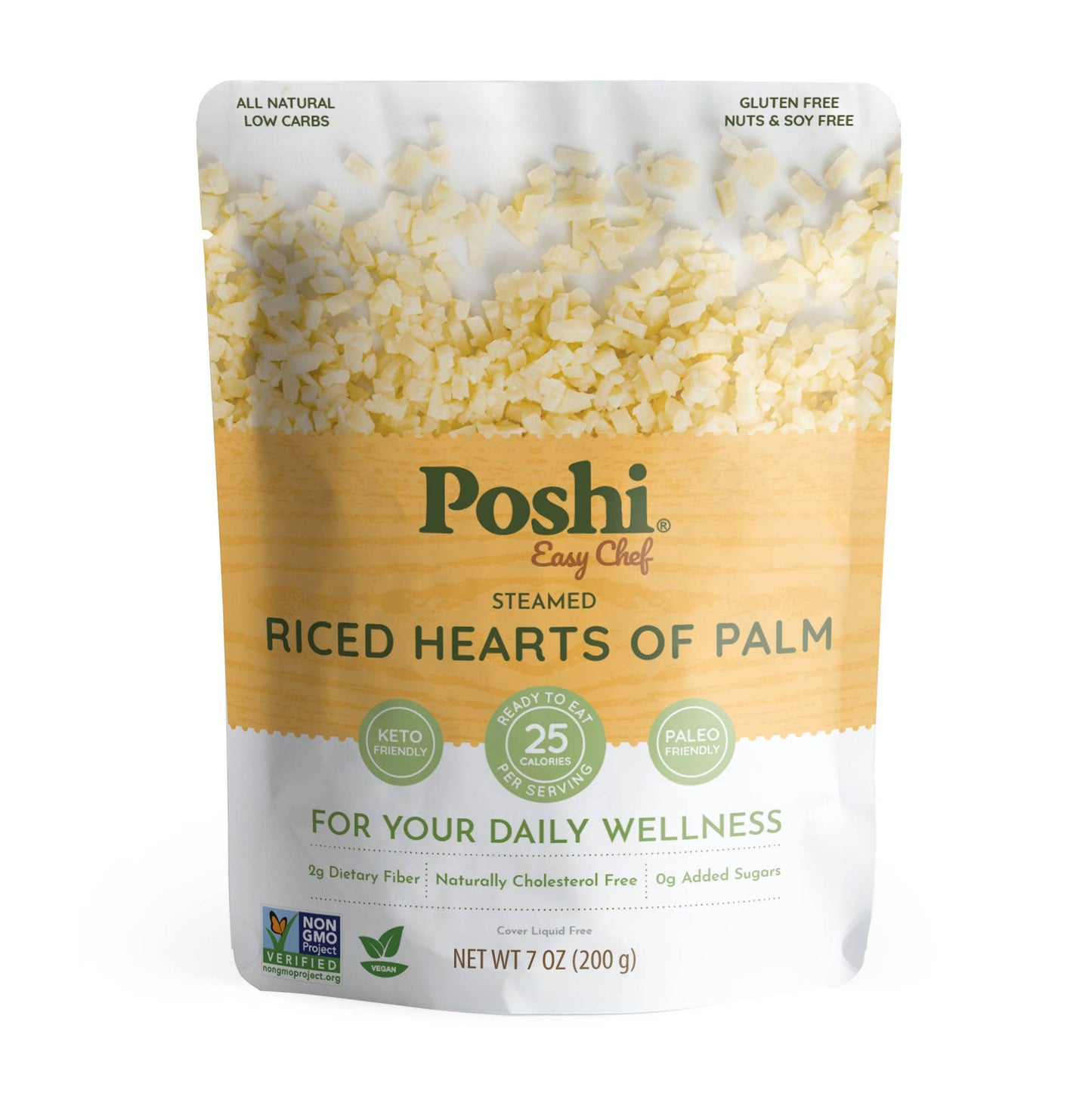 Steamed Riced Heart of Palm 7oz Bag