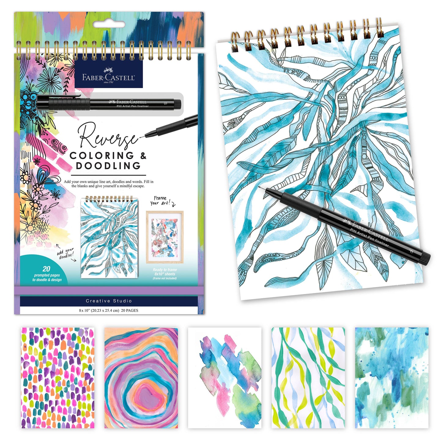 Reverse Coloring and Doodling Book - Neutral Edition