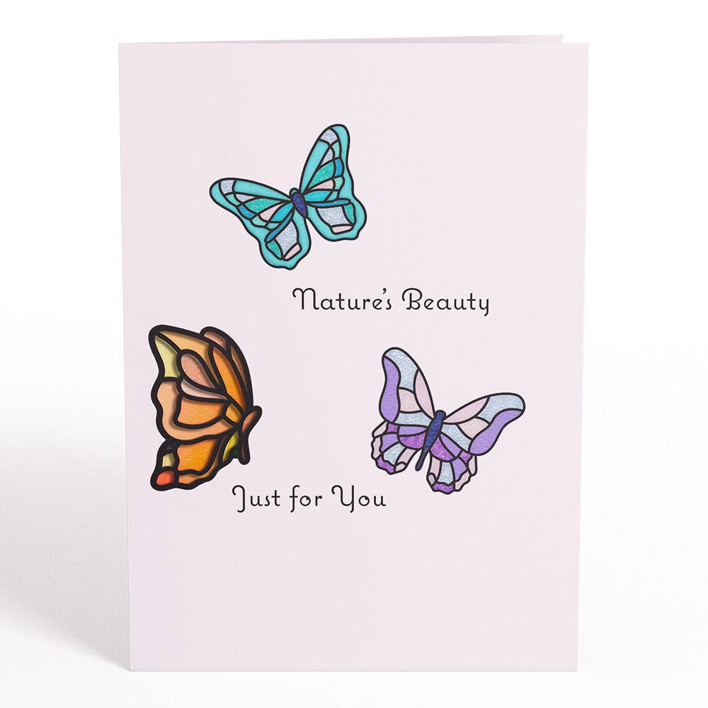 Nature's Beauty Butterfly Suncatcher Card 5x7"