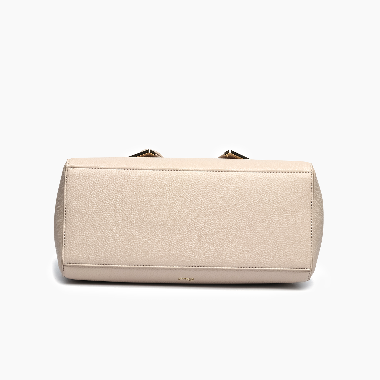 Poppy Bowtie Structured Top Handle Spring Shoulder Bag-  Beige