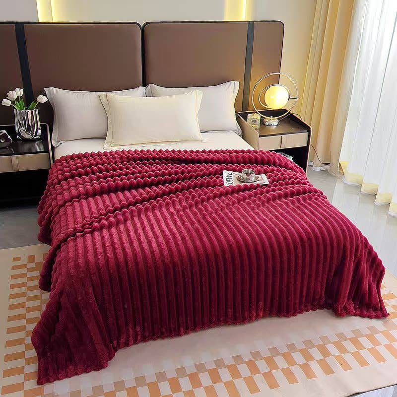 Stripe Fleece Throw