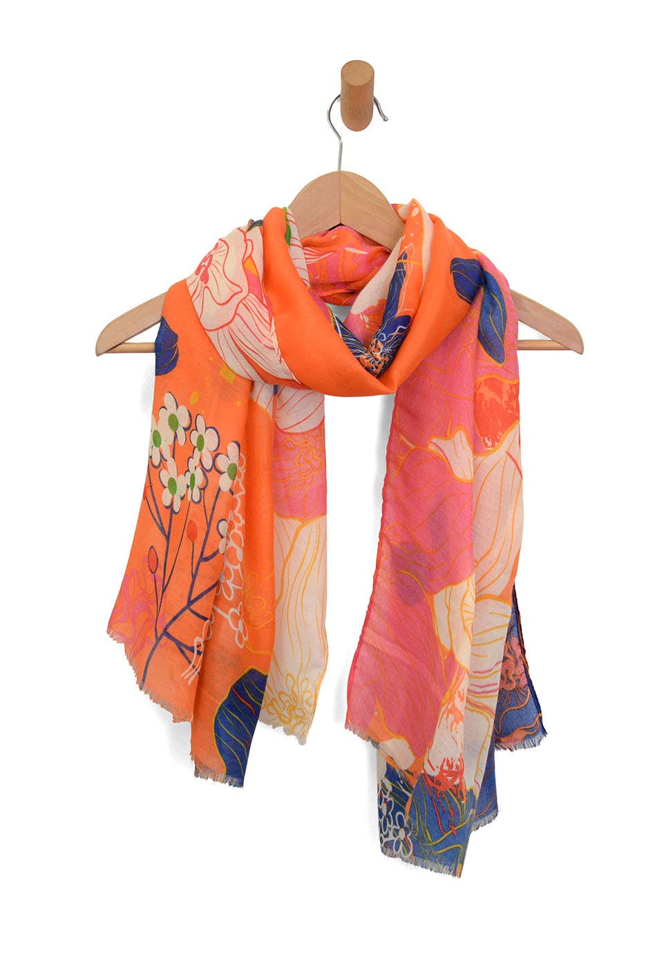 Golden Dispersed Blooms Scarf 180x90