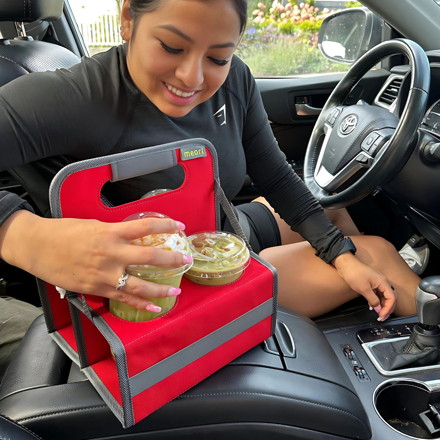 4 Cup Collapsible Reusable Drink Carrier - Marine Blue