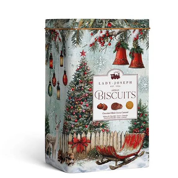 Christmas Biscuits Assortment. Xmas Gift Vegan Tin