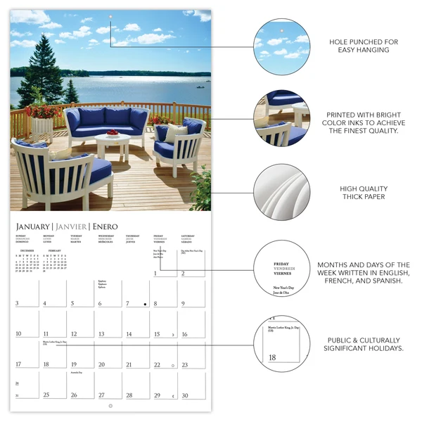 On the Porch Wall Calendar