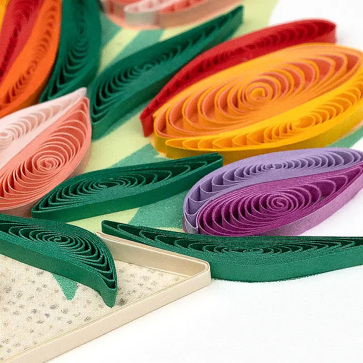 Birthday Tulip Bouquet Quilling Card