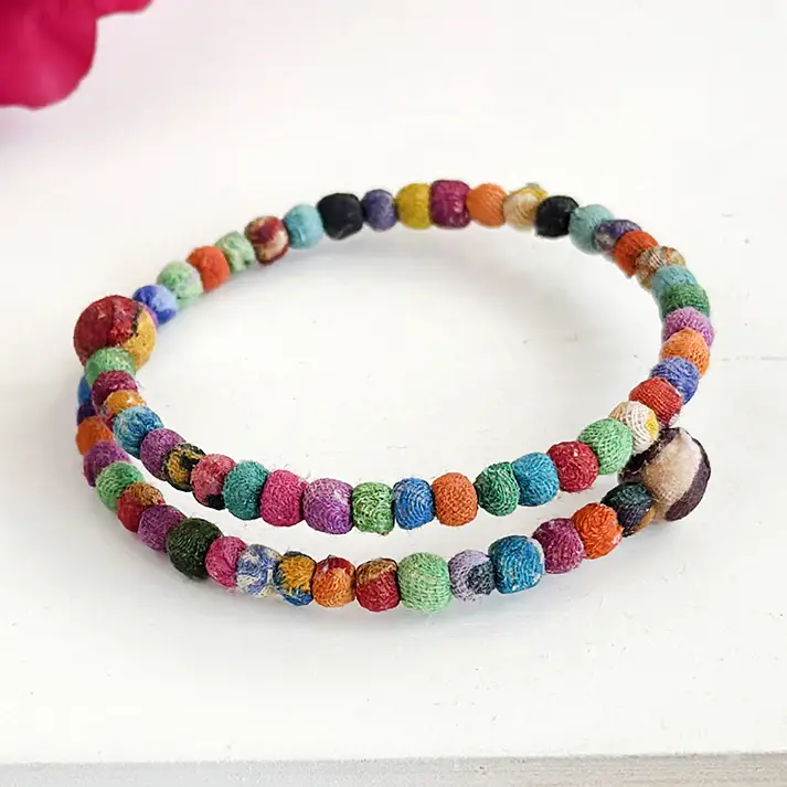 Kantha Milieu Overlap Bangle