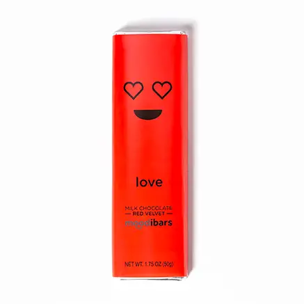 Moodibars® LOVE fine Milk Chocolate Red Velvet 1.5oz Bar
