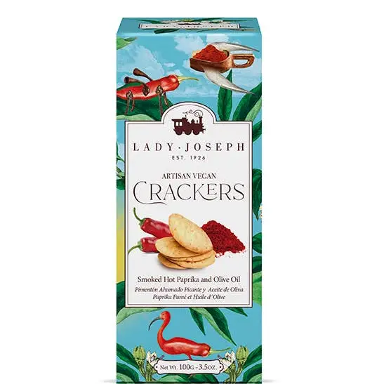 Crackers with Smoked Hot Paprika. Vegan