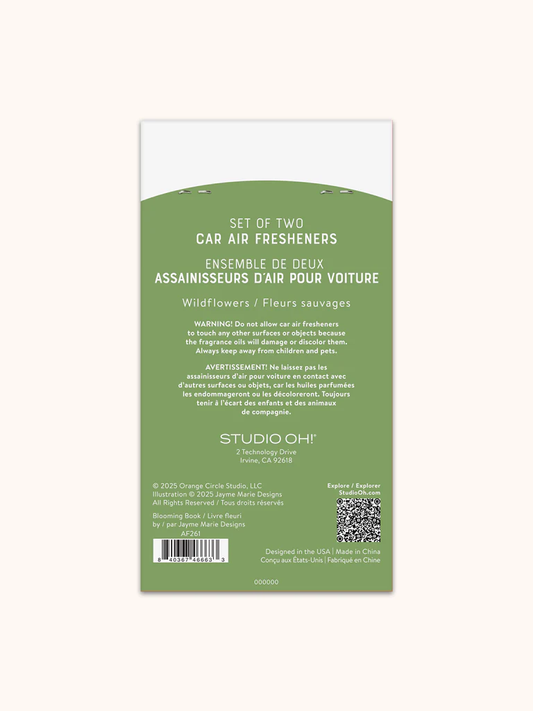 Blooming Book Car Air Freshener
