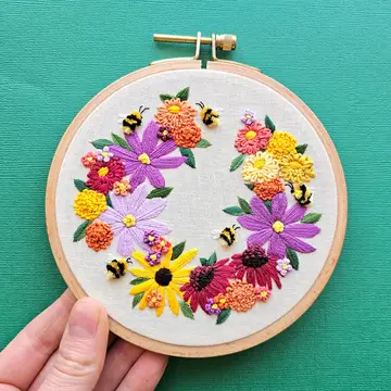 Bumblebee Bouquet Embroidery Kit
