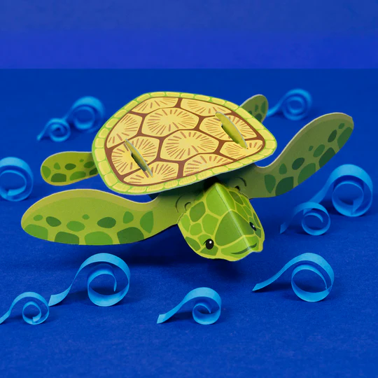 Create Your Own Swimming Baby Turtle Paper Craft