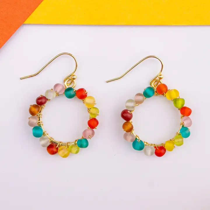 Kaleidoscope Loop Earrings