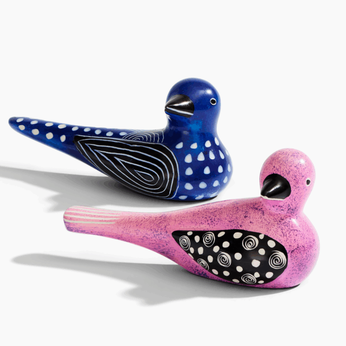 Hand-Carved Individual Soapstone Birds - Assorted Colors