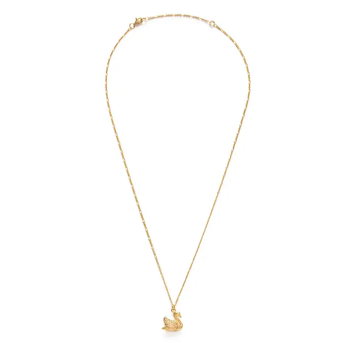 Mother Swan Charm Necklace