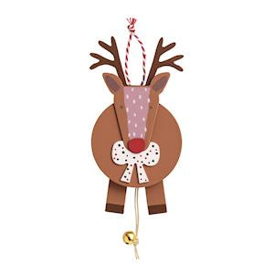 Reindeer with Bow Dancing Ornament