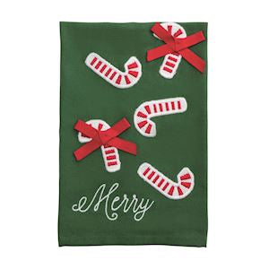 Candy Cane Crochet Xmas Farm Towel