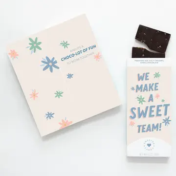 Chocolate-Filled "Sweet Team" Greeting Card
