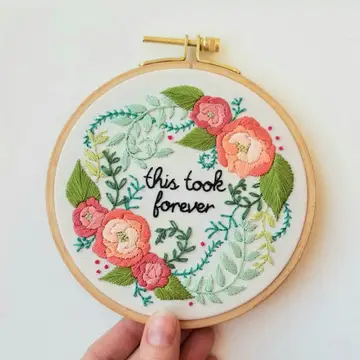 Delicate Roses Beginner Embroidery Kit