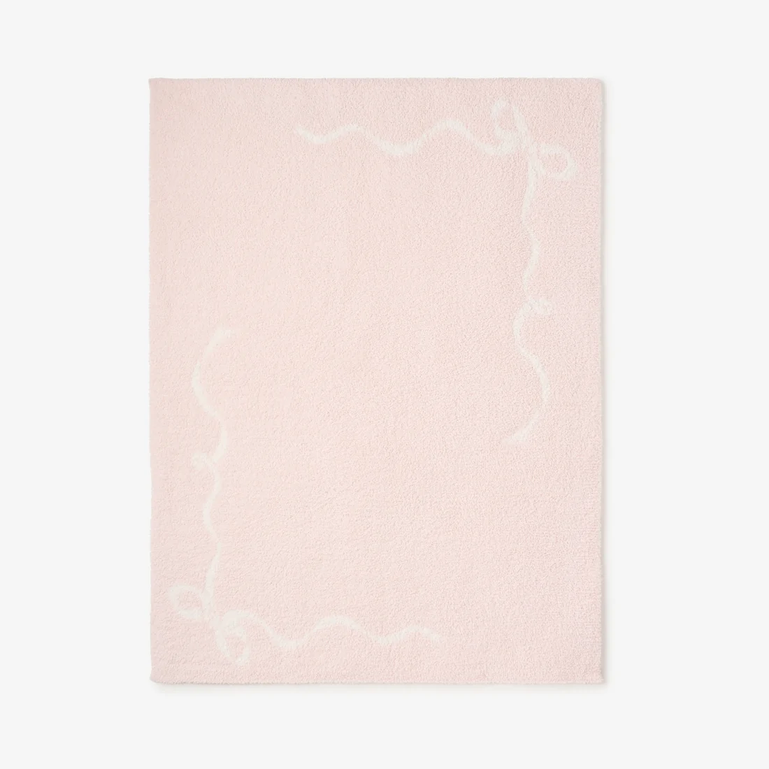 Pink Bows Chenille Knit Blanket 30"x40"