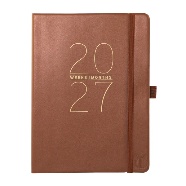 Apollo Collection Brown 18-Month Vegan Leather Planner