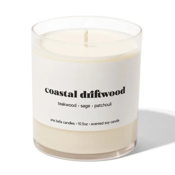 Coastal Driftwood Soy Candle 10.5oz Glass Jar