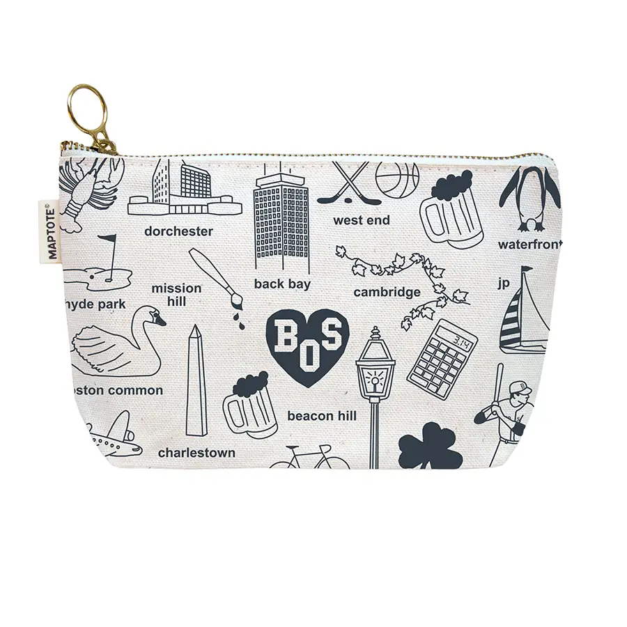 Boston Zipped Pouch - Cotton Canvas, USA Made