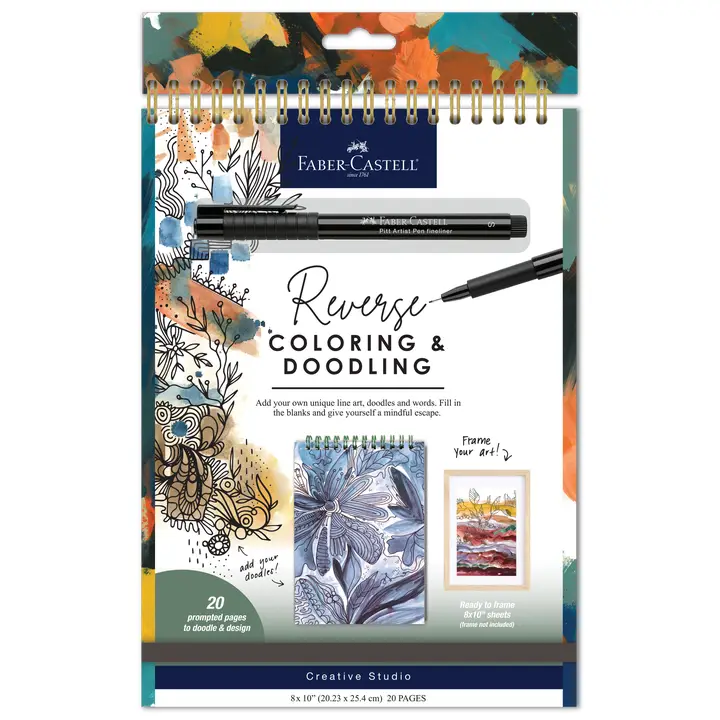 Reverse Coloring and Doodling Book - Neutral Edition