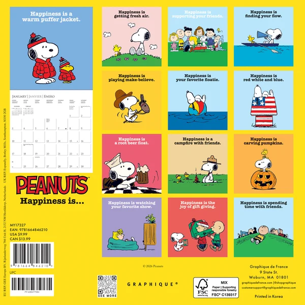 Peanuts...Happiness Is Mini Calendar