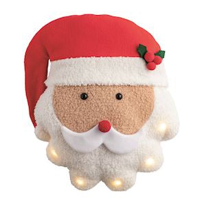 Santa Sherpa Light-Up Pillow