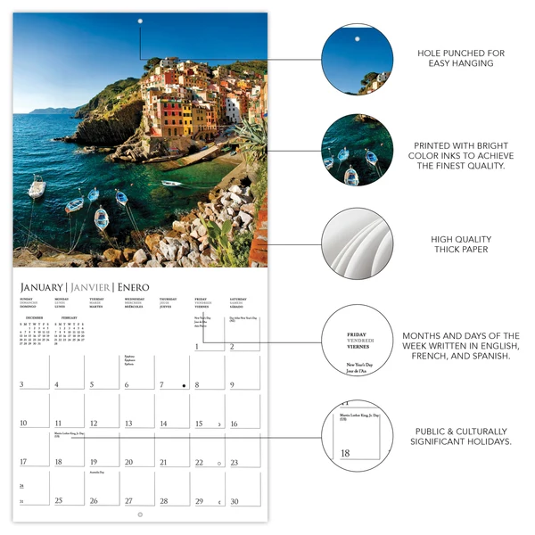 Italia Wall Calendar