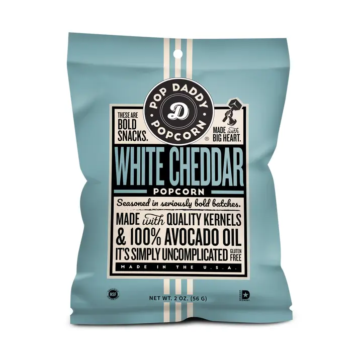 Flavored Popcorn - 2oz - Real White Cheddar
