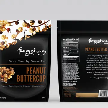 Peanut Butter Cup Caramel Corn Chocolate Popcorn 5oz Bag