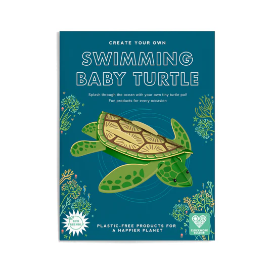 Create Your Own Swimming Baby Turtle Paper Craft