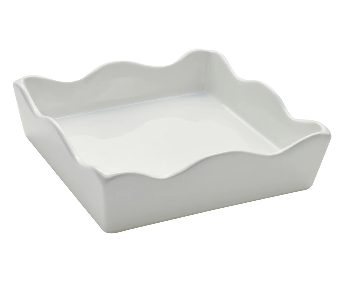 Ceramic Wave Cocktail Napkin Tray