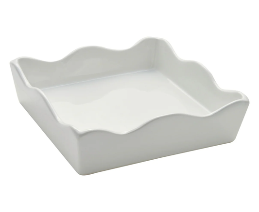 Ceramic Wave Cocktail Napkin Tray