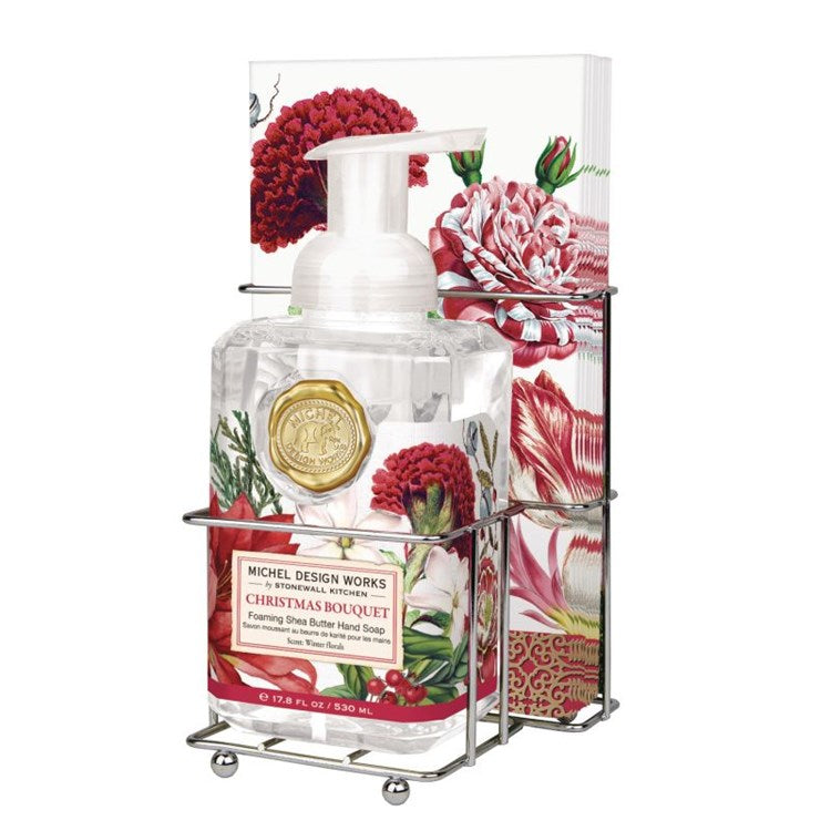 Christmas Bouquet Foaming Soap Napkin Set