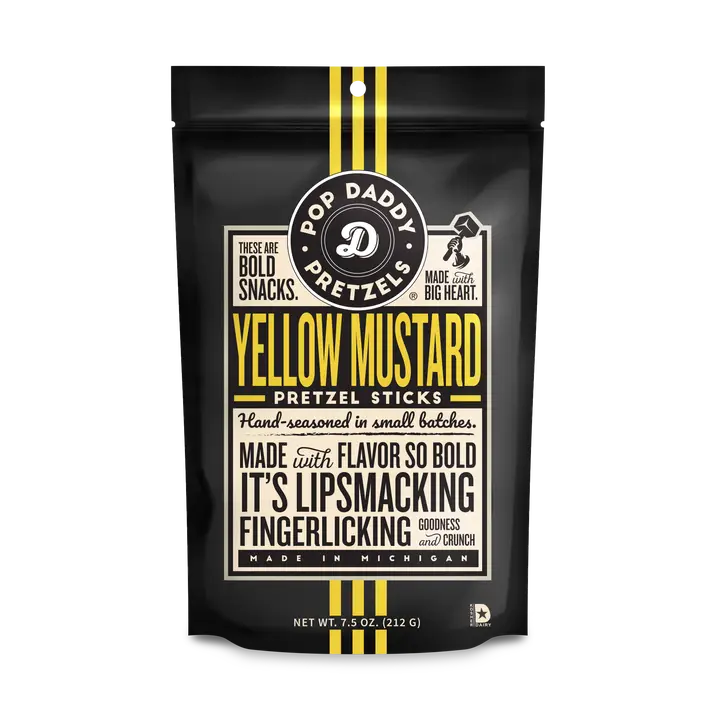 Seasoned Pretzels - 7.5oz - Yellow Mustard