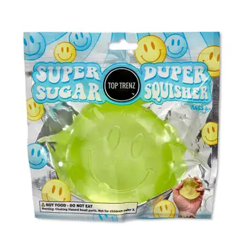 Super Duper Sugar Squisher Toy - Happy Face (Assorted Colors)