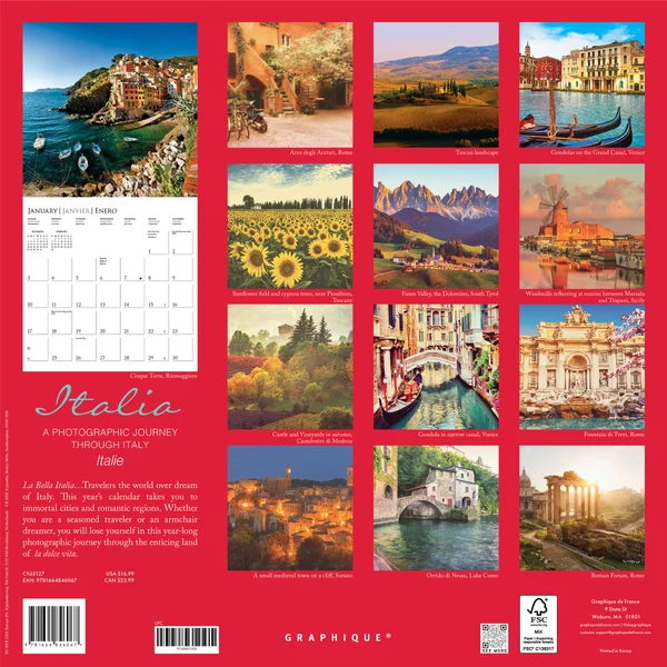 Italia Wall Calendar