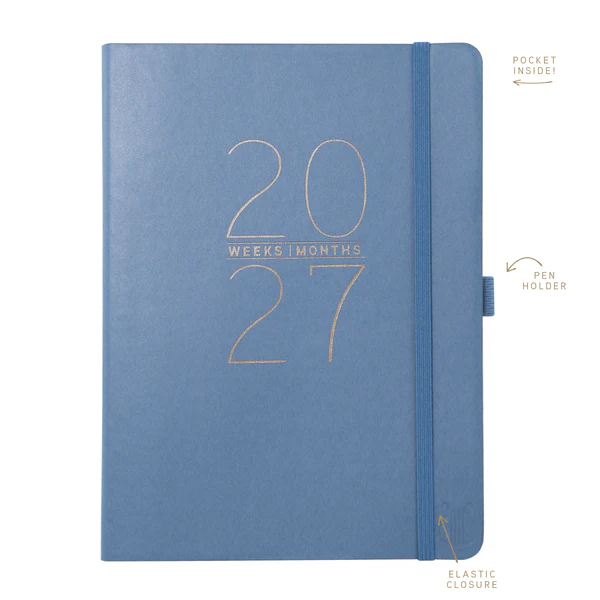 Apollo Collection Blue 18-Month Vegan Leather Planner